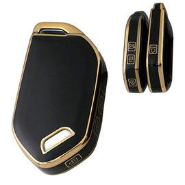 KULCSOK Key Fob Cover fit for Kia Telluride 2024 2023 Key Cover Case Key Holder TPU Key Protector 4 Buttons Black