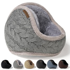 Andeor Earmuffs, Cold Protection, Ear Warmers (-10° Cold Protection, Ultra Warm, Thick Boa), Back Mounted Design, 180° Foldable, Ear Muffs, Ear Covers for Winter, Cold Protection, Adjustable, Shedding Prevention, Foldable, Bicycle, Work, School, Bike, Au