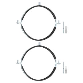 sourcing map 2 Pcs Adjustable Pipe Bracket Clamp, 8"(203mm) Wall Ceiling Mount Split Ring Pipe Hanger Galvanized Iron Pipe Strap Support with Screw & Expansion Tube for Pipe Tube