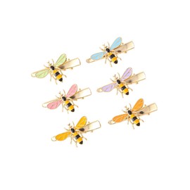 Bee Hair Clips for Women Girls Honey Bee Hair Pin Kids Girls Yellow Bee Hair Clips BBG95 (6 Pcs Set)