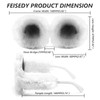 FEISEDY Women Plush Fuzzy Round Sunglasses Punk Soft Velvet Shades