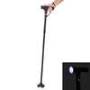 Aluminum Alloy Folding Light Cane Elderly Four‑legged with Lamp Non‑slip