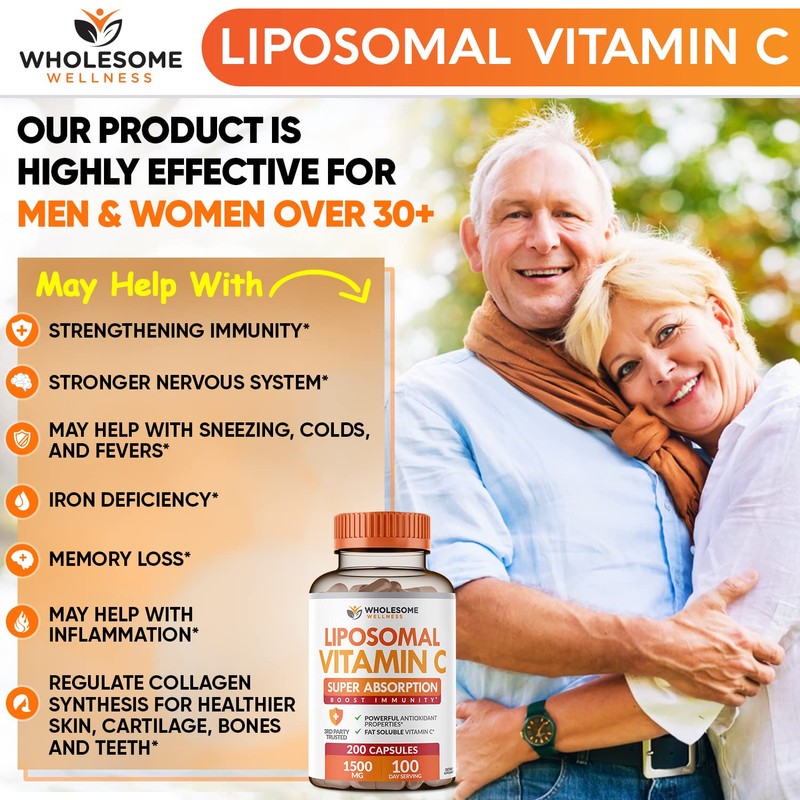 Wholesome Wellness Wholesome Wellness Liposomal Vitamin C Capsules (200 Pills