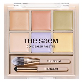 The Saem Cover Perfection Concealer Palette 6g, 1 piece, 01 Cover and Correct / 더샘 커버 퍼펙션 컨실러 팔레트 6g, 1개, 01 커버 앤 코렉트