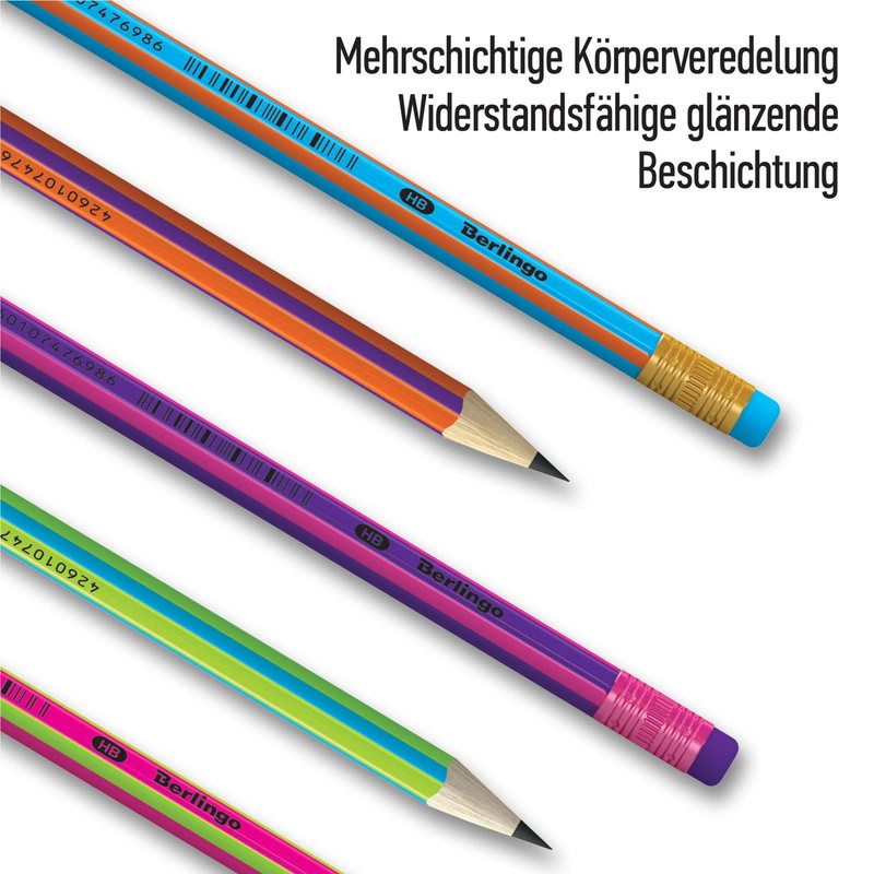 Berlingo Fuze Series 72 Pieces HB Pencil Set with Eraser