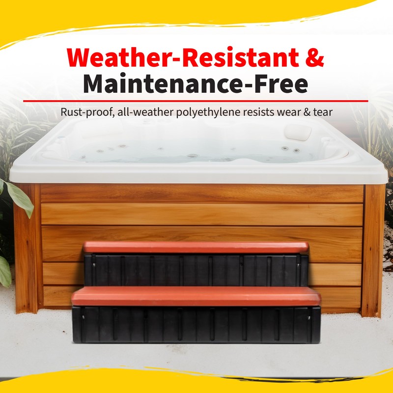 Heatwave Hot Tub Steps with Storage for Spa Accessories -