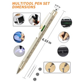 Stocking Stuffers for Adults Dad Gifts from Daughter Son Wife, 9 in 1 Multitool Pen Gifts for Him, Cool Gadgets for Men 2024, Christmas Birthday Gift for Men Dad Grandpa, Gift for Men Who Want Nothing