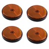 4 x Orange Amber Round Circular Reflectors for Driveway Gate