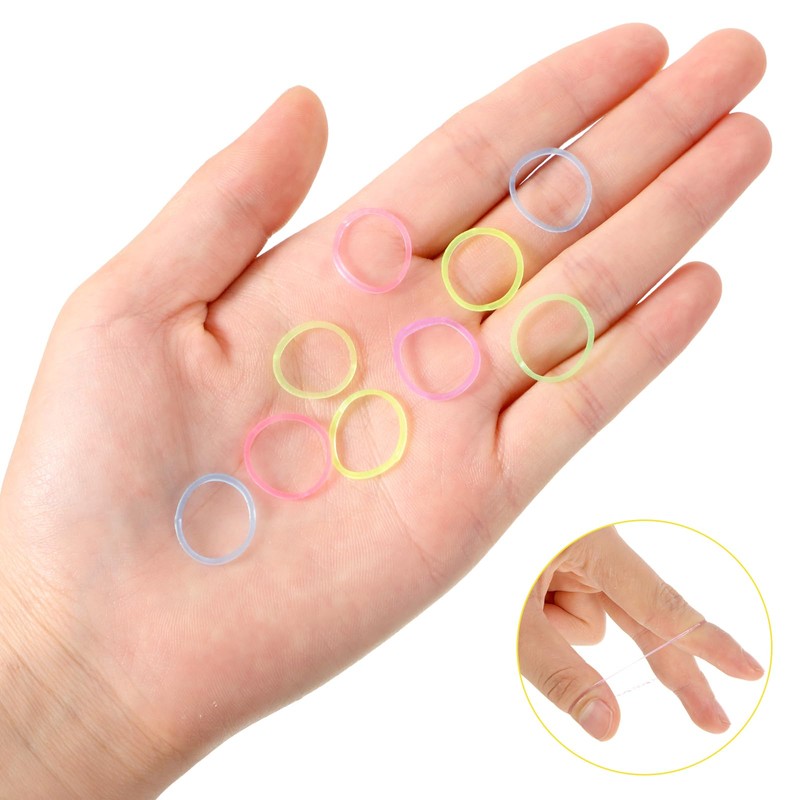 Hicarer 1000 Mini Rubber Bands Soft Elastic Bands for Hair