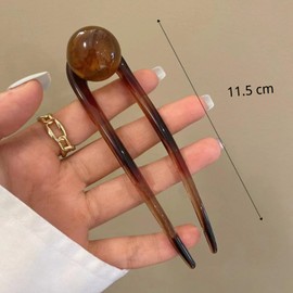 EZ PEACH U Pin, Plastic Acetate, U-shaped Pin, Women's, Ame-Ball, U-shaped Comb, Hair Pin, Yukata, Shichi-Go-San Hair Accessory, For Coming of Age of Arts, Hakama, Kimono, Furisode, Kimono, Kimono,