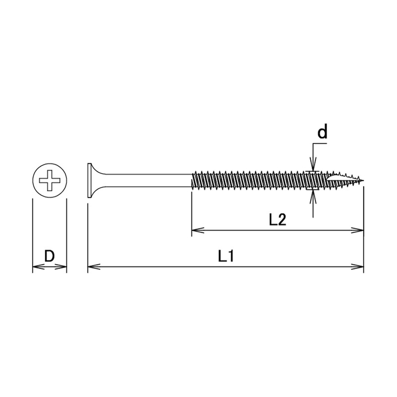 DAIDOHANT 10176924 Universal Power Screw (Nominal Diameter d) 1.5 x