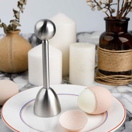 Yeenano Egg Opener, Stainless Steel Egg Cutter, Egg Cutter, Egg Cutter, Boiled Eggs, Cracker, Egg Scarf, Separator Remover, Breakfast Kitchen Tool for Home, Hotel, Restaurant