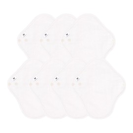 Cloth Napkins NO 4 Organic Cotton, Set of 7, V08 cl Gauze Linen, Thick, Fluffy