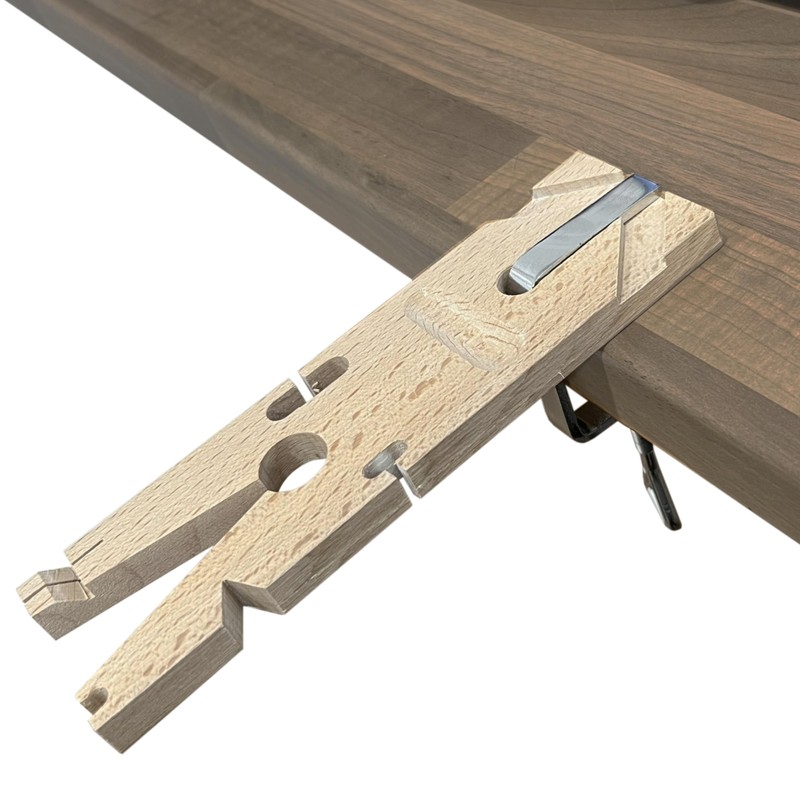 8" HARDWOOD BENCH PIN (PREMIUM) / Clamp Jewellers V Slot