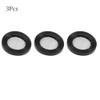 TOP-VIGOR 3Pcs Black Rubber Flat Washer 24mm OD 16mm ID