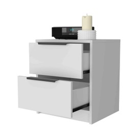 TREATLIFE HOME Elegant Nightstand with Two Large Drawers for Organized Living, for Bedroom Essentials, 18-inch High