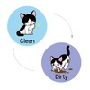 Dirty Clean Cat Dishwasher Magnet, 3.5 Inch Double Sided Dish