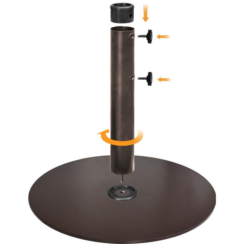 EliteShade USA Up to 140 lbs Round Umbrella Base Steel