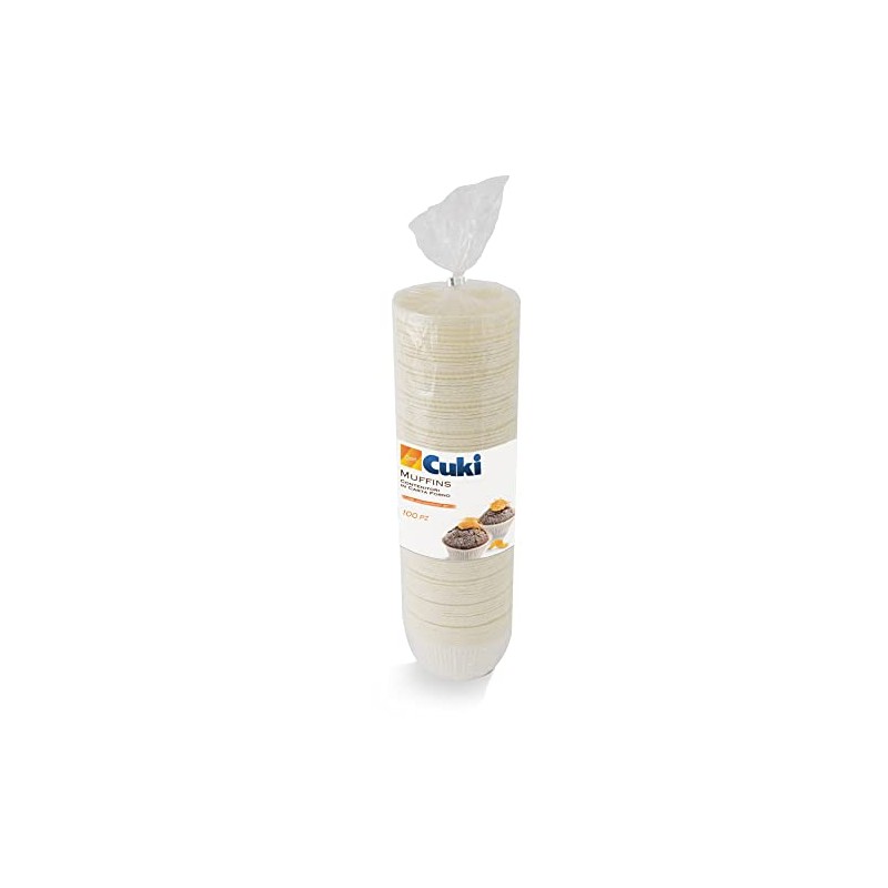 Cuki 1 Pack of 100 Disposable Paper Containers with Non-Stick