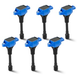 Hurotoms 6PCS Ignition Coil Pack Compatible with Infiniti EX37 FX37 FX50 M37 M56 Q40 Q50 Q60 Q70 Q70L QX50 QX70 Nissan 370Z 3.7L 5.6L V6 V8, Replaces UF617 22448-EY00A 1788503 5C1788, Blue