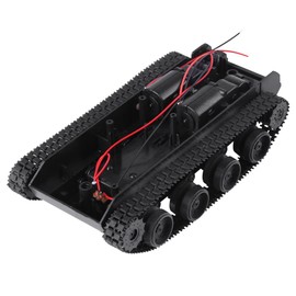 Lightweight Shock Absorbed Plastic Robot Tank Chassis Smart Car Platform DIY Kit with 130 Motor 3V-7V for Vedio Recording Vehicle