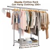 Heavy Duty Stainless Steel Clothes Rack Garment Rack with Wheel
