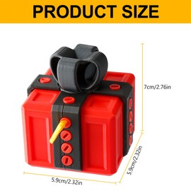 Lotsdonxia 3D Printed Gift Box – 6x6x6cm Annoying Gift Box Fun and Engaging Gift Creative DIY Puzzle Gift Box for Small Jewellery, Toys, Cash, and Surprises (Black & Red)