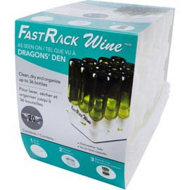 FASTFERMENT - 12-Bottle Drying Rack & Tray| Bottle Drying Tree Alternative | Dry & Store your Wine or Bomber/Belgian Bottles | 2-Stackable Racks, 1 Tray | Dishwasher Safe | Home Brewing Supplies