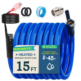 15FT Heated Water Hose for RV,-45 ℉ Antifreeze 4.0 Upgraded Heated Drinking Water Hose，Rv Accessories
