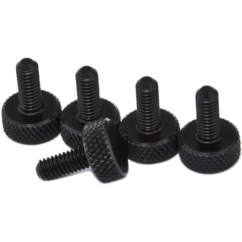 Precisiongeek - Flat Head Thumb Screws, 10mm Diameter (5, Aluminium
