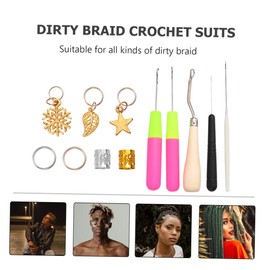 Operitacx 68 Pieces Dreadlock Crochet Wig Crochet Cover Dreadlocks Hair Ring Hair Clips for Women Hair Clip Hair Pin Creative Dreadlocks Tool Hair Knitting Pins Braiding Tool Grain