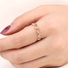 GNOCE Rose Gold Women's Band Rings Leaf Wrap Ring Bands