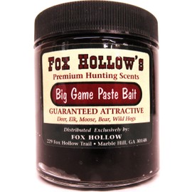 Big Game Paste Bait Fox Hollow Hunting Lure Scents Deer Bear Hogs Elk Moose 4 Ounce Jar
