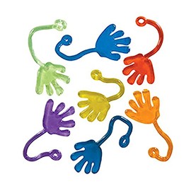 Sticky Hands for Kids - Bulk Party Favors - 50 Pcs Mini Slappy Hands - Stretchy Toys - Small 1.5 Inch Sticky Hand - Sensory Toys