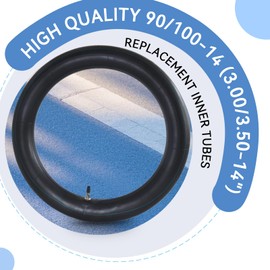 2 Pack 3.00/3.50-14" Motorcycle Inner Tube 90/100-14 Dirt Bike Inner Tubes Heavy Duty Replacement Tire Tubes for 3.50-14, 3.00-14, 80/90/100-14 Dirt Pit Bike Tires