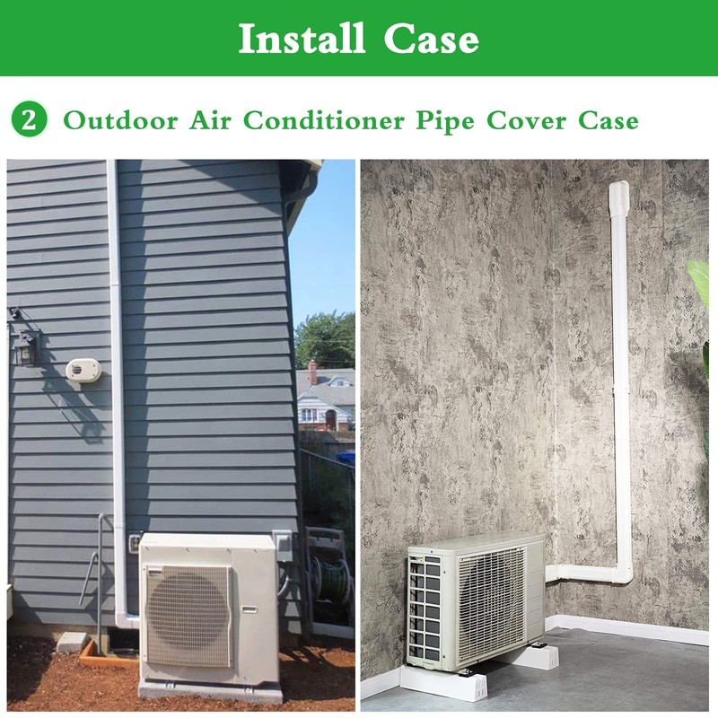 MOOITEK 3" 17Ft PVC Line Set Cover Kit for Ductless