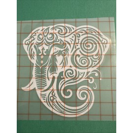 Jenny’s gifts Artistic Elephant Vinyl Decal/Bumper Sticker