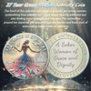 IELCJJ Artsy Grace Women 27 Year Sobriety Coin - Recovery