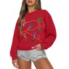 BANGELY Christmas Sequin Sweatshirt Women Christmas Light Sweatshirts Xmas Long