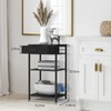 Home Office Printer Stand with Storage Drawer, 3 Tier Small