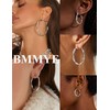 BMMYE Sterling Silver Hoops Earrings for Women 30mm