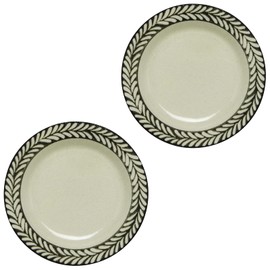 Minoru Pottery Mino Ware Gran 160 Plate, White, Set of 2
