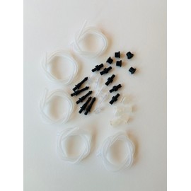 Jura Parts Accessories, Corporate Value Pack - 5 Each of these parts: Milk Hose Tube (36 cm), Connectors: #72249, 69490, 63634 & Rubber. Gaskets: #65818 blk, 63162 clear