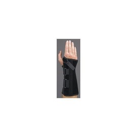 Med Spec V-Strap Wrist Support Brace, 10.5" Black, Small Left