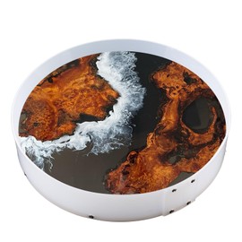 Resin Mold Large Round Deep -Kalinta 18inch Reusable Epoxy Round Molds for Resin Clock, Serving Tray Board, End Table，Floral Preservation Bouquet