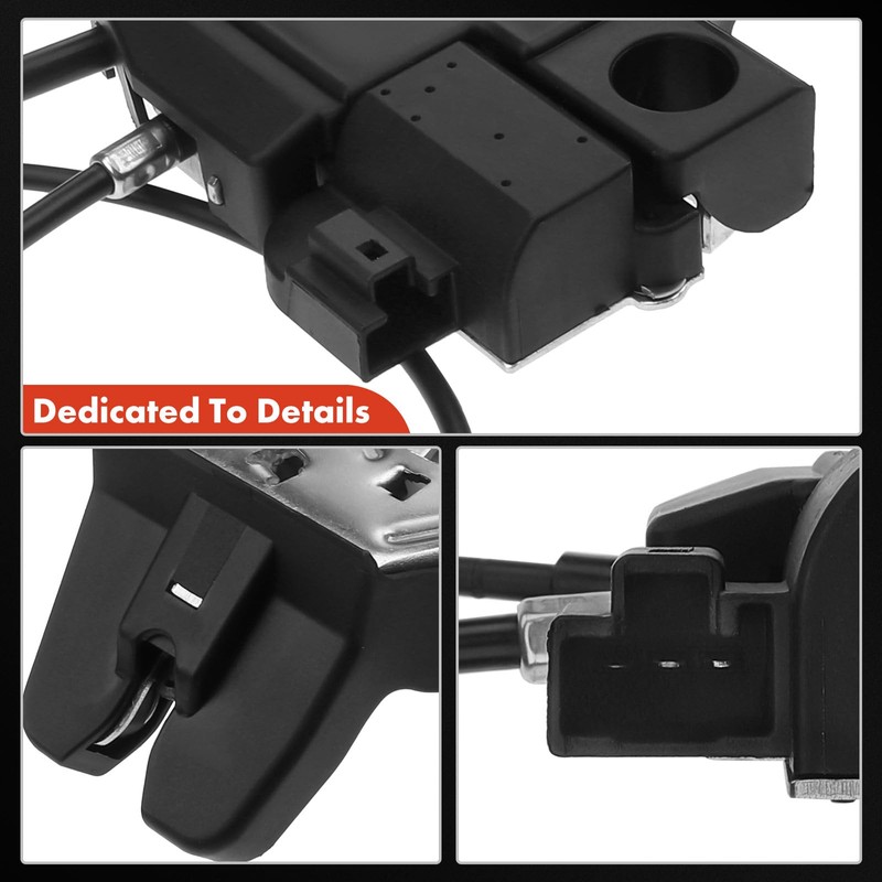 A-Premium Rear Tailgate Truck Lock Actuator with Cables Compatible with