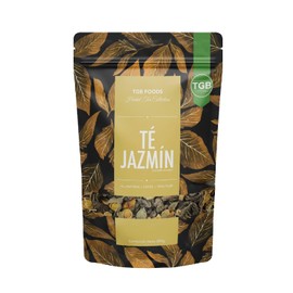 TGB SUPERFOODS | Té de Jazmín |100% Puro, Premium | Infusión Natural Relajante |Vegano, Gluten Free,Sin Azúcares | Aroma floral | Propiedades Antivirales | Ayuda al Estado de Ánimo | Contenido 250g