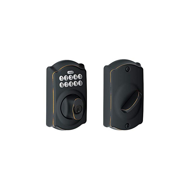Schlage Aged Bronze Steel Electronic Deadbolt