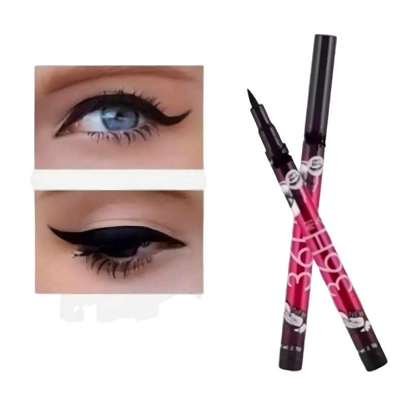 Delineador de Ojos Líquido Mishining Negro Indeleble 36 Horas Waterproof