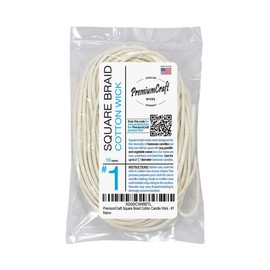 PremiumCraft Square Braid Cotton Candle Wick - #1